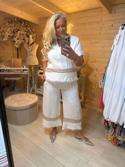 Deluxe Sequin Edge Trousers