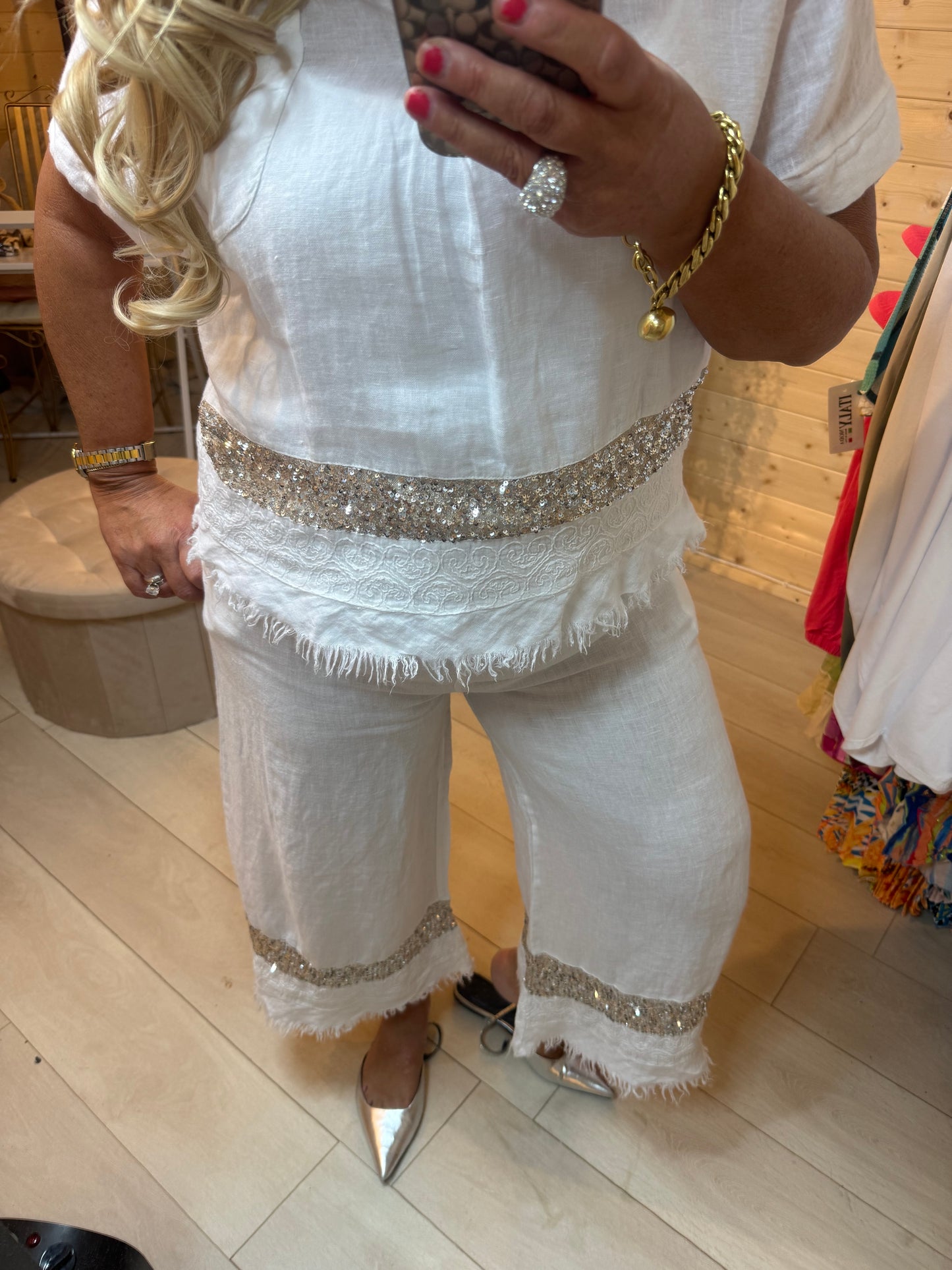 Deluxe Sequin Edge Trousers