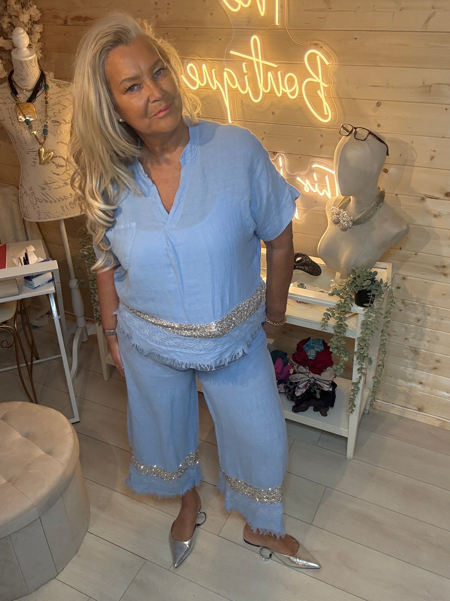 Deluxe Sequin Edge Top