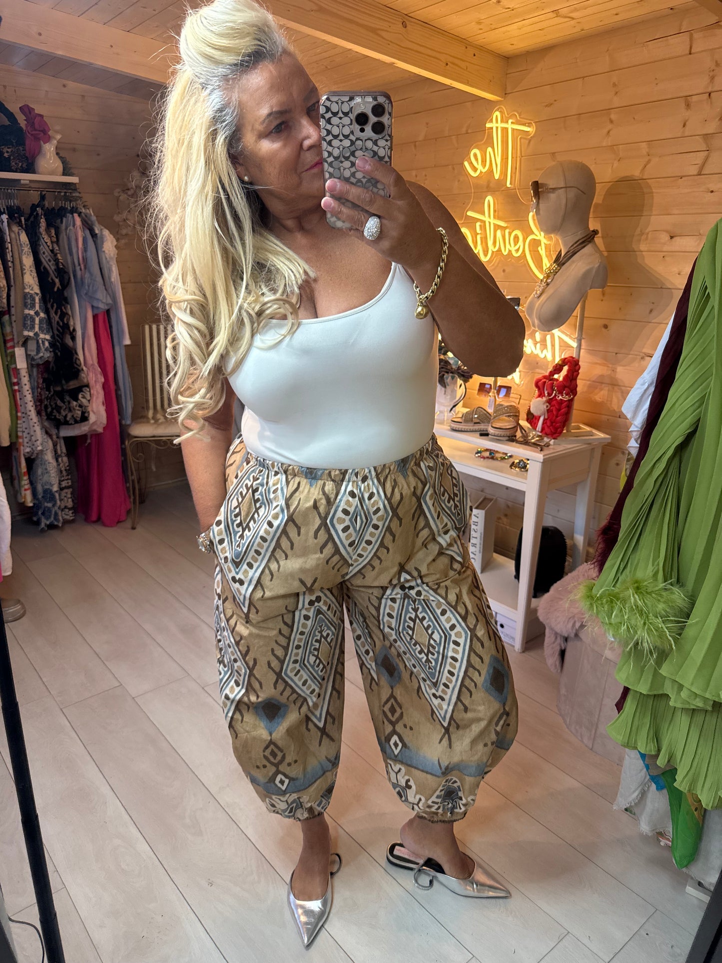 Aztec Print Harem Trousers | One Size 8-18