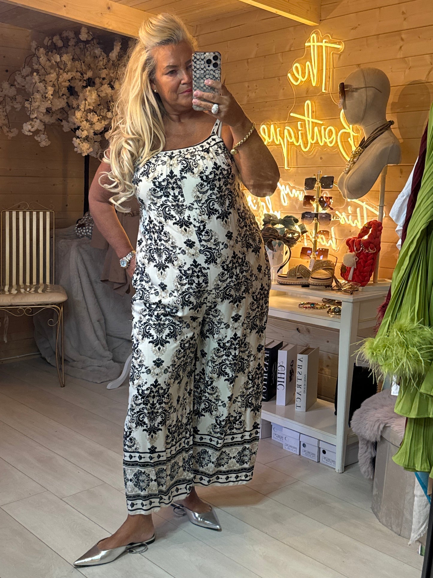 Baroque Beauty Strappy Jumpsuit | One Size 8-16 (Small 18)