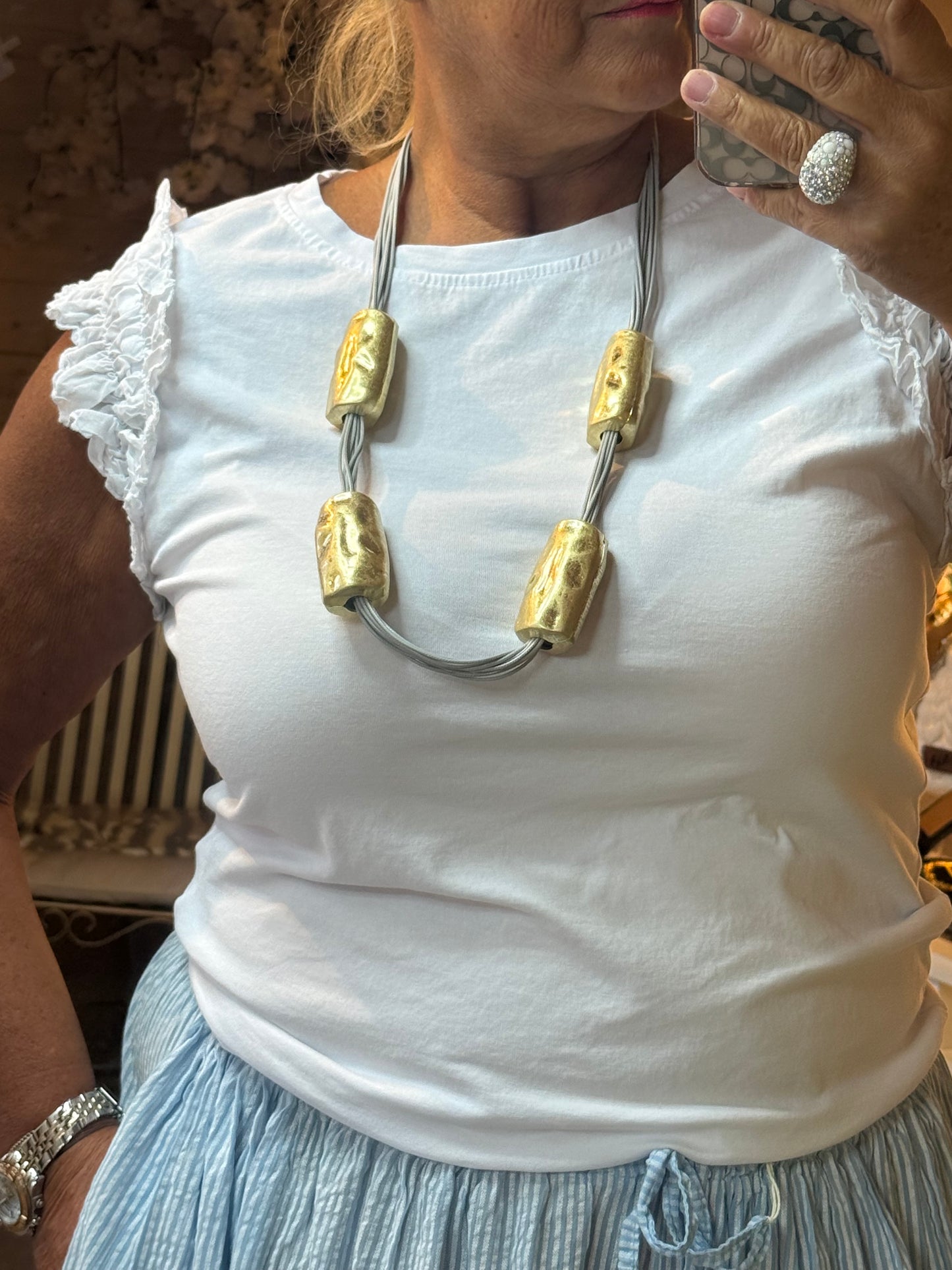 White Cloud Ruffle Edge Top | One Size 8-16