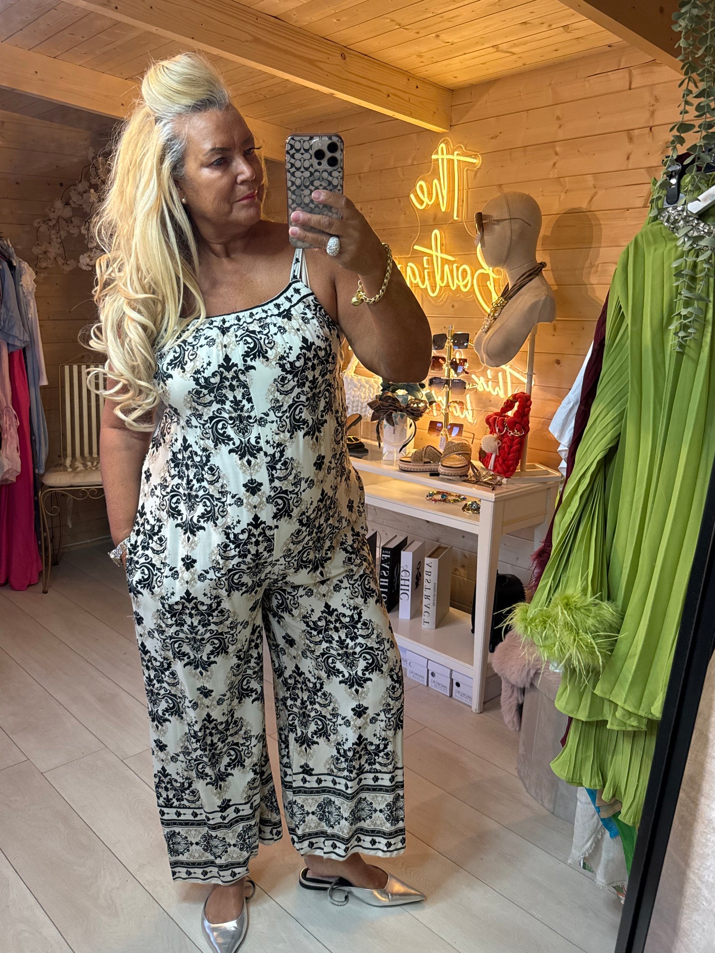 Baroque Beauty Strappy Jumpsuit | One Size 8-16 (Small 18)