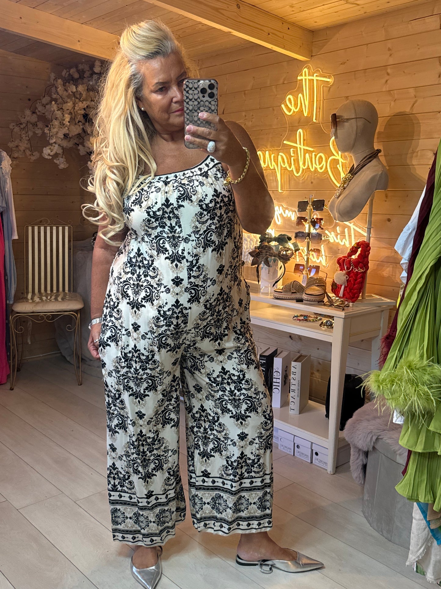 Baroque Beauty Strappy Jumpsuit | One Size 8-16 (Small 18)