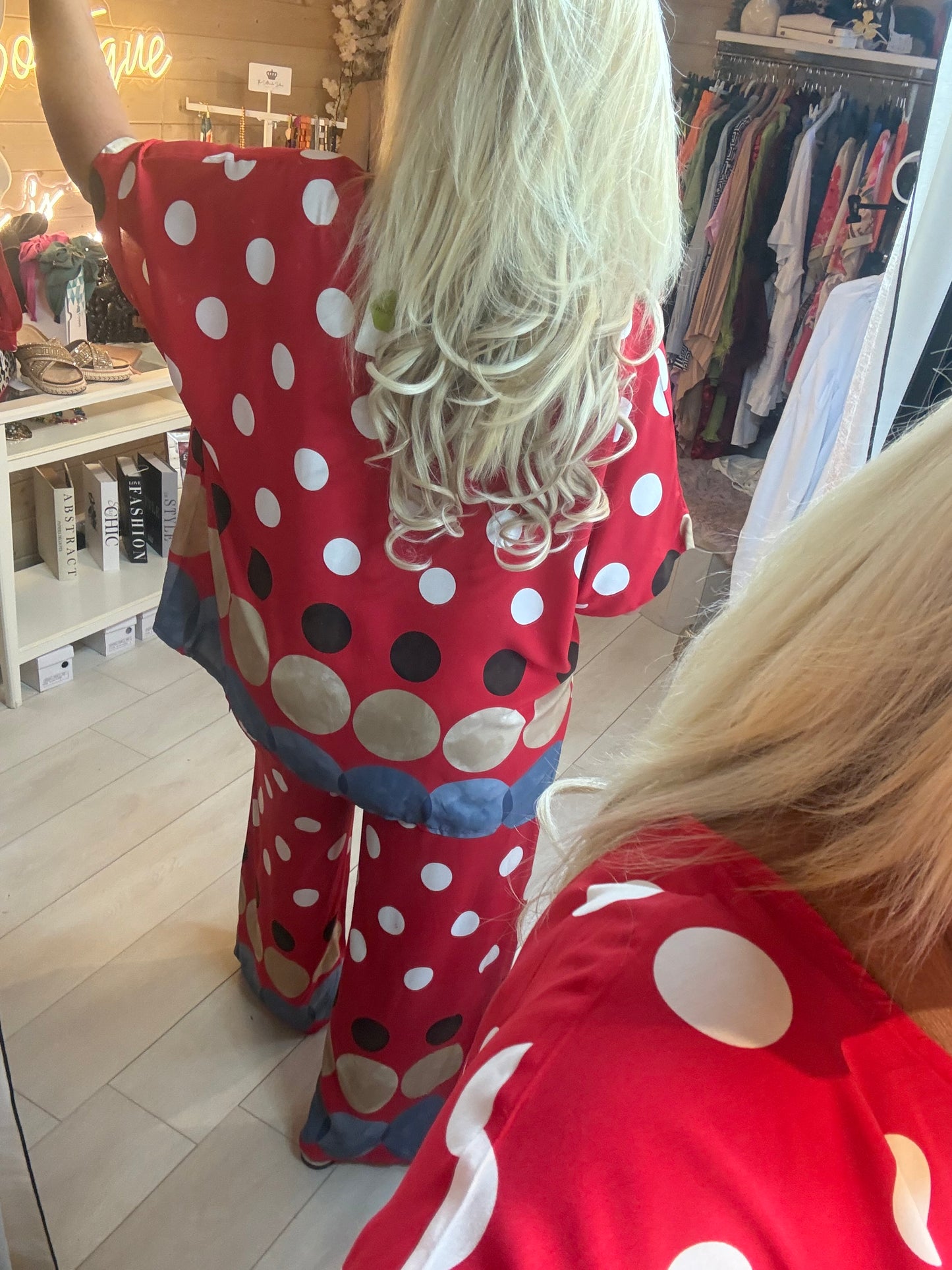 Chloe Polka Dot Co-ord Set One Size 8-20